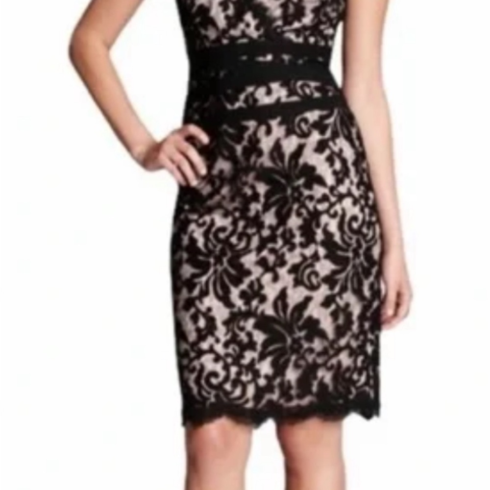 Tadashi Shoji Black Lace Size 10 Overlay Dress